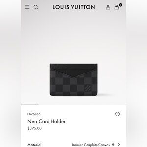 Louis Vuitton Black Damier Neo Card Holder NWT